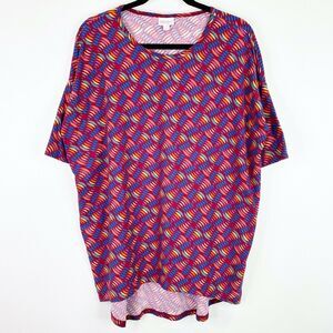 Lularoe Rainbow Irma High Low Tunic T-Shirt Tee Top Shirt Size Small S Womens